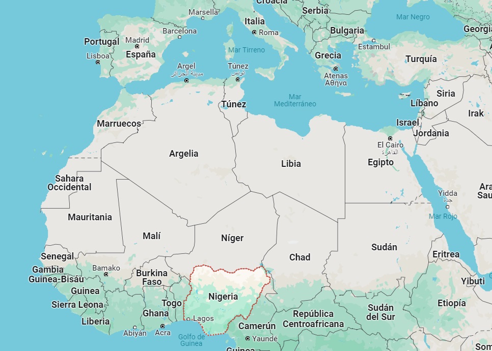 Mapa de Nigeria